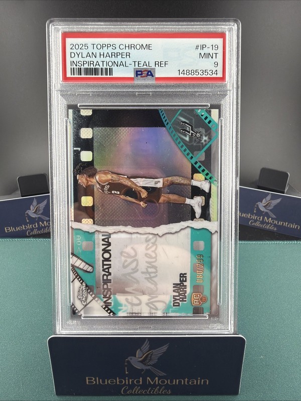 2025-26 Topps Chrome Dylan Harper Inspirational Aqua Refractor RC /299 PSA 9