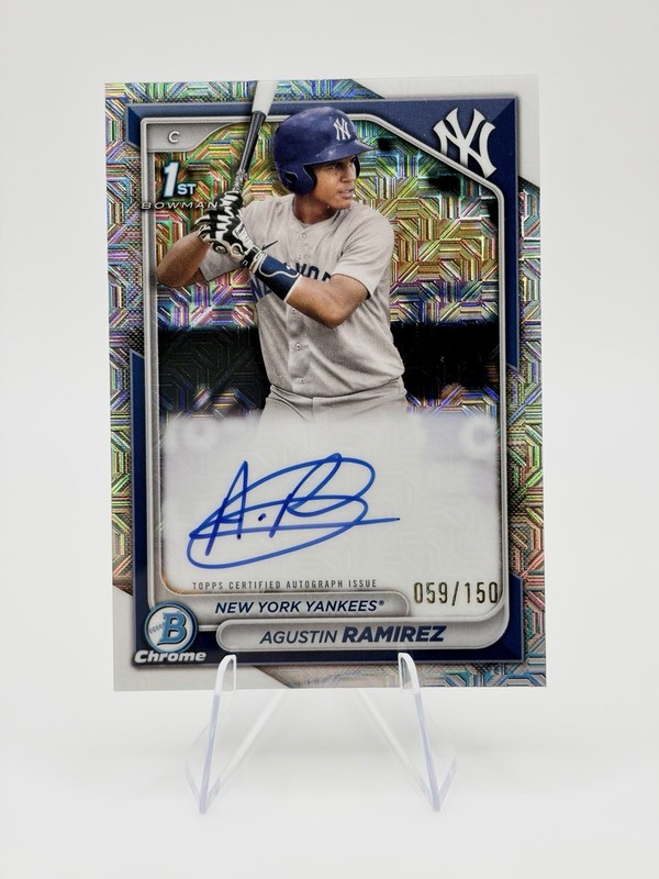 2024 Agustin Ramirez Bowman Chrome HTA Choice Refractor Auto /150 Marlins