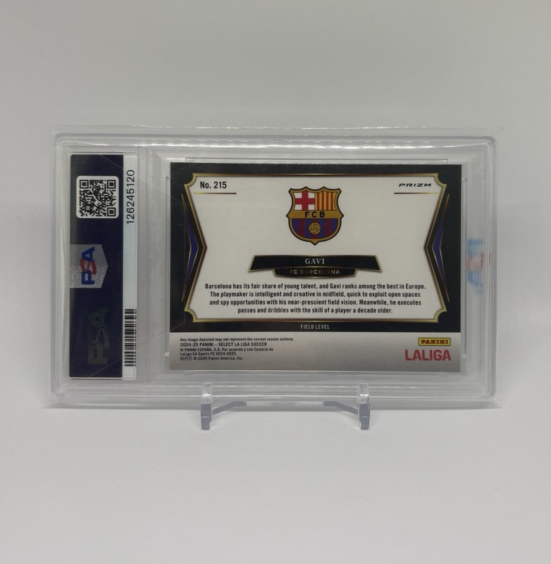 Gavi 2024-25 Panini Select FIFA White Sparkle Field Level SSP PSA GEM MT 10 #215 view 2