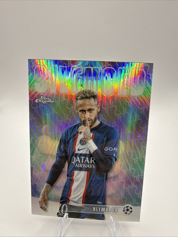 2026 Topps Chrome Soccer - Neymar - Silenced Refractor Card No. SHH-1 view 2