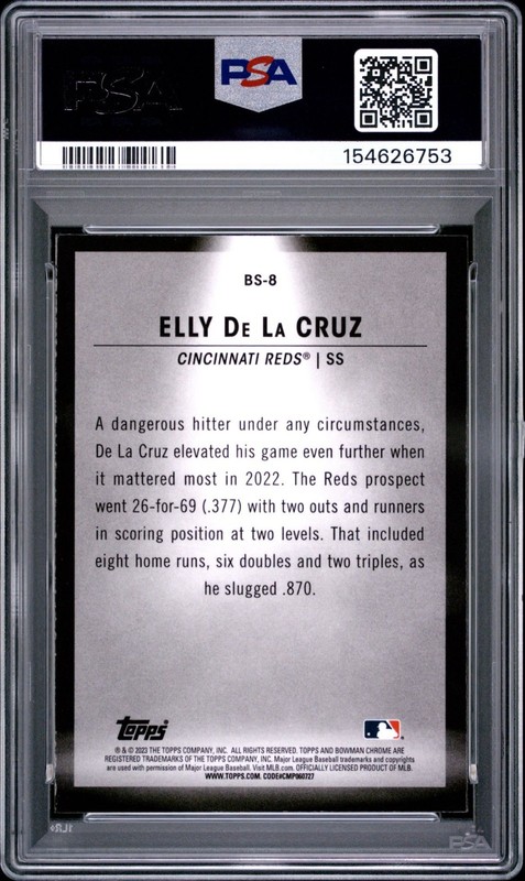 Elly De La Cruz PSA 10 2023 Bowman Chrome Spotlights Spotlight #BS-8 Gem Mint view 2