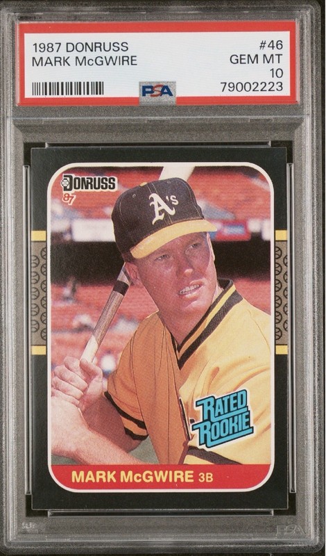 1987 Donruss Mark McGwire #46 PSA 10 Rated Rookie Card RC Oakland Athletics