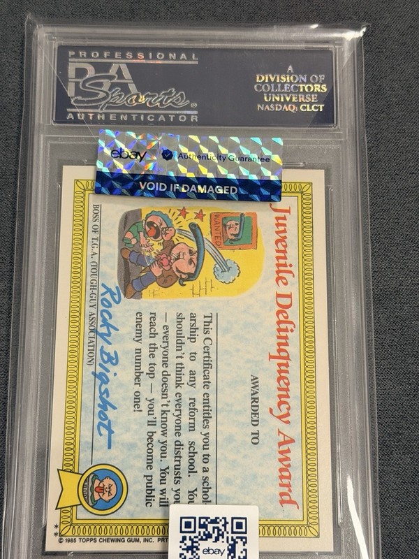 1985 Garbage Pail Kids Glossy #7b April Showers PSA 10 Stickers Pop 37 OS1 GPK view 2