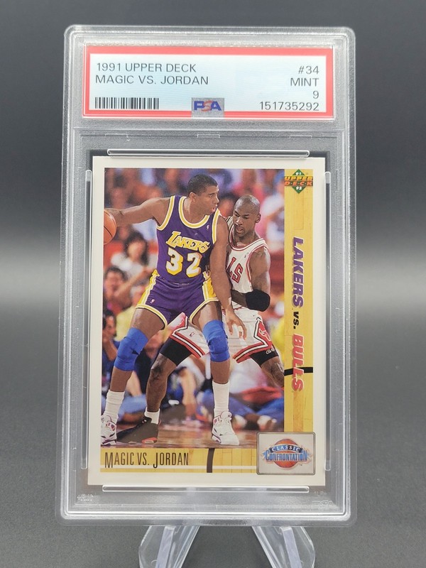 1991 Upper Deck Magic v. Michael Jordan Lakers v. Bulls #34 (HOF) PSA 9 MINT