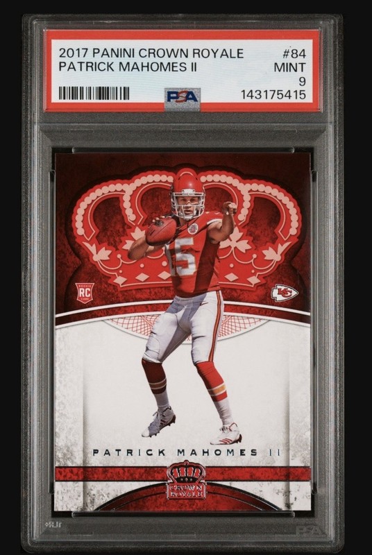 2017 Panini Crown Royale #84 Patrick Mahomes II RC Rookie Mint PSA 9 