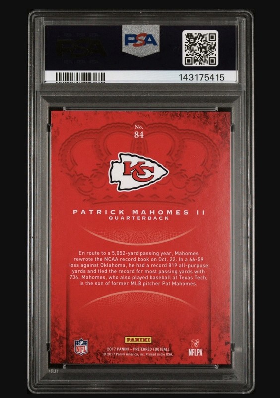 2017 Panini Crown Royale #84 Patrick Mahomes II RC Rookie Mint PSA 9  view 2
