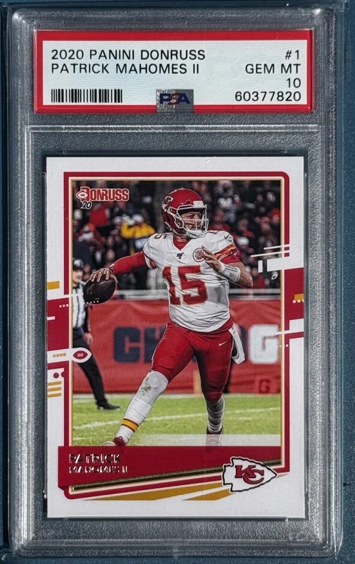Patrick Mahomes II 2020 Panini Donruss #1 PSA 10 Gem Mint Kansas City Chiefs