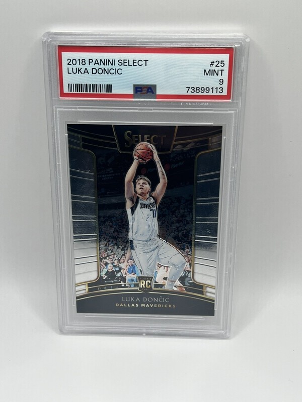 LUKA DONCIC ROOKIE🔥2018-19 Select #25🔥Luka Doncic RC ❗️PSA 9❗️Mavericks Lakers view 2