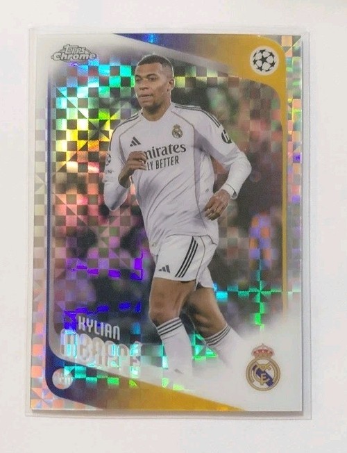 2025-26 Topps Chrome UEFA Kylian Mbappe Prism Refractor Real Madrid