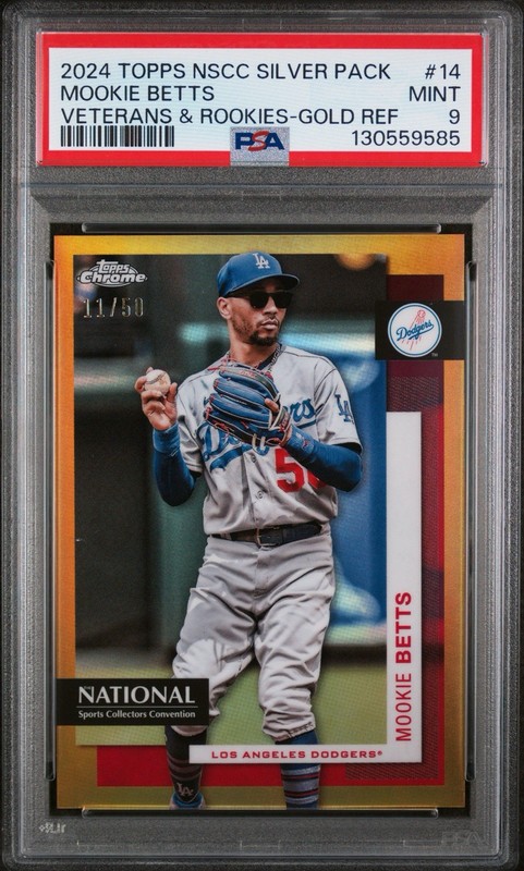 2024 Topps National NSCC Mookie Betts Gold Refractor #/50 PSA 9