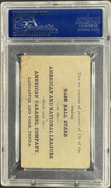 1922 E121 American Caramel Series of 120 Babe Ruth Holding Bird PSA 1 view 2