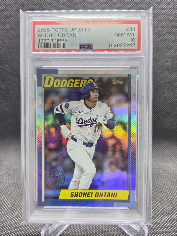 Shohei Ohtani, PSA 10 Dodgers Topps 2025 Update 1990 Dodgers
