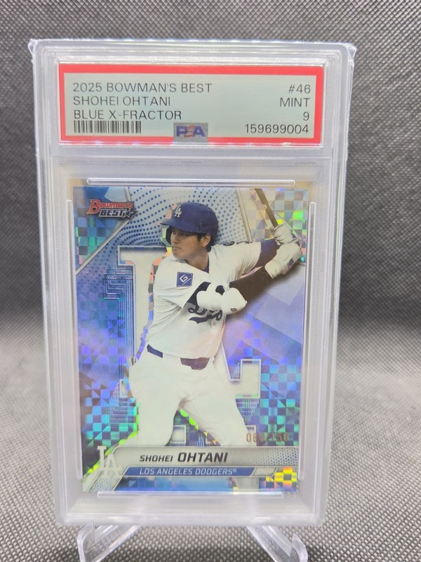 2025 Bowmans Best Shohei Ohtani Blue X Fractor PSA 9 Dodgers