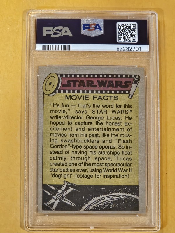 1977 Topps Star Wars #58 Harrison Ford as Han Solo PSA 7 NM view 2