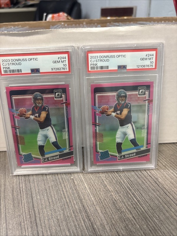 (1) 2023 Panini Donruss Optic Rookie CJ Stroud #244 Pink Prizm (RC) PSA 10