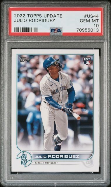 2022 Topps - JULIO RODRIGUEZ - Seattle Mariners - #US44 - PSA 10 - GEM MINT!! view 1