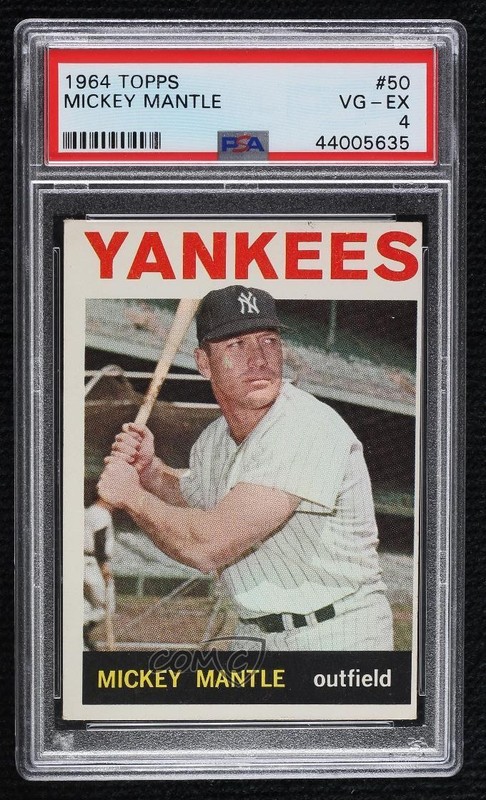 1964 Topps Mickey Mantle #50 PSA 4 HOF view 1