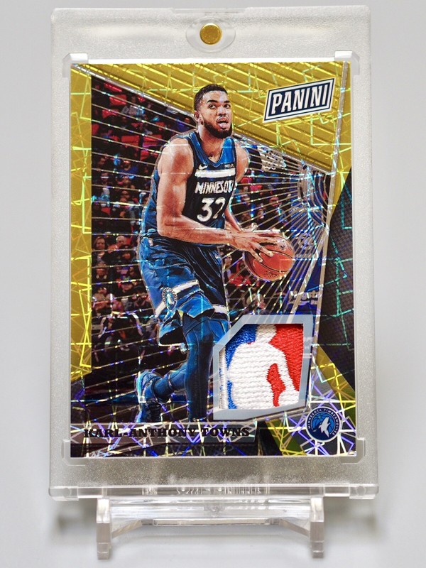 Karl Anthony Towns 2018 Panini The National VIP 4/5 Logoman Patch Timberwolves