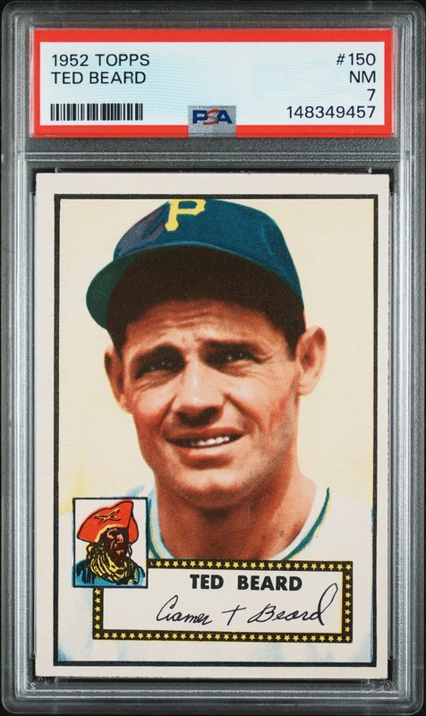 1952 Topps #150 - Ted Beard PSA 7 NM