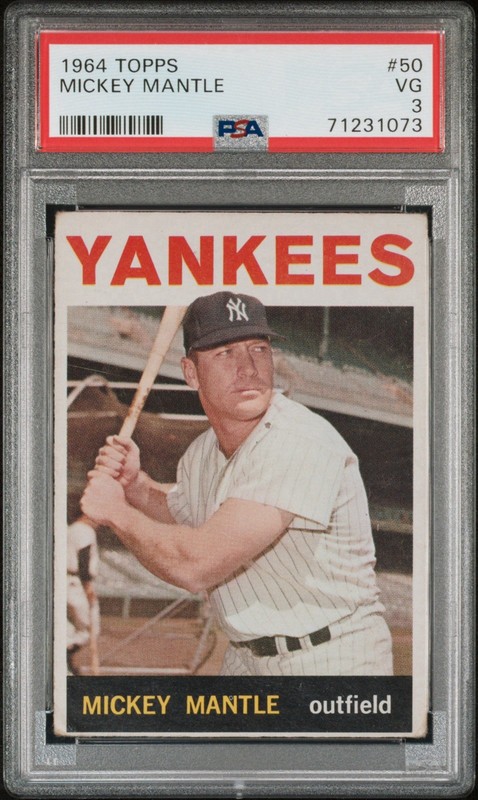 1964 Topps Mickey Mantle #50 PSA 3