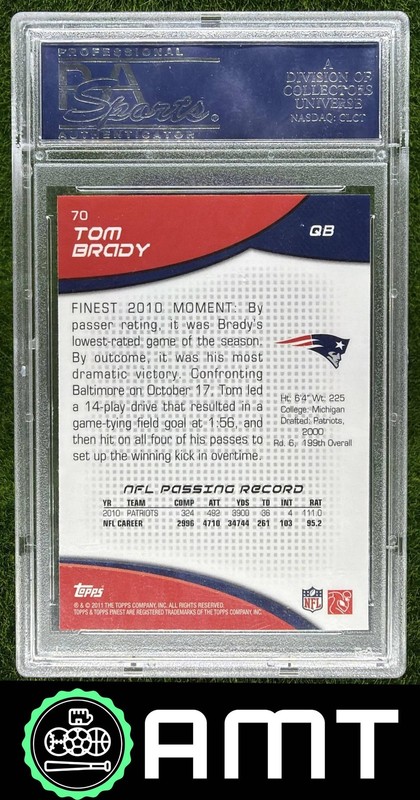 Tom Brady PSA 10 2011 Topps Finest New England Patriots #70 8737 view 2