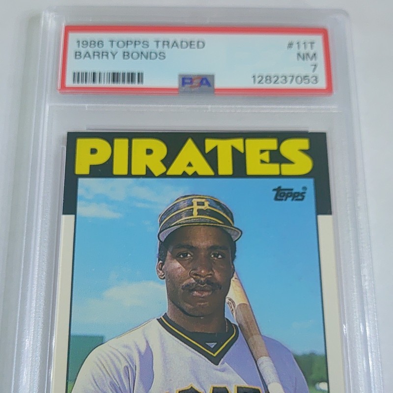 Topps 1986 Topps Traded Barry Bonds RC #11T Pittsburgh Pirates PSA 7