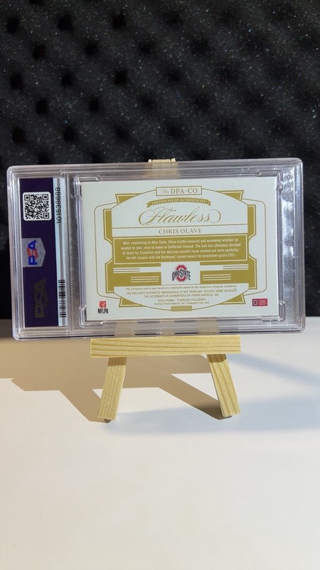 2024 NT Collegiate - Chris Olave ‘23 Flawless Dual Patch Auto /25 - PSA 8 view 2