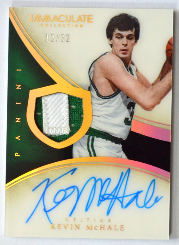 2013-14 KEVIN MCHALE Panini Immaculate Game Worn Patch/On Card Auto See Desc.