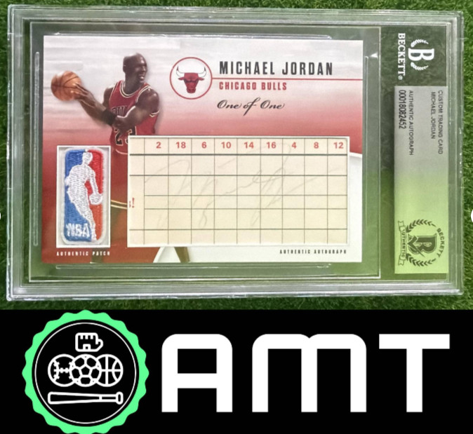 Michael Jordan Signed Cut Auto Patch Logoman 1/1 Beckett BAS Authentic Bulls