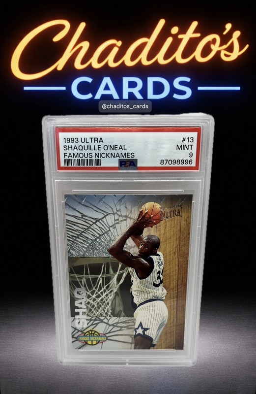 SHAQ🔥 1993-94 Fleer Ultra Famous Nicknames Shaquille O'Neal #13🔥PSA 9 MINT