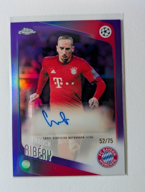 2025 Topps Chrome UCC Franck Ribery Purple Autograph /75 Auto #CLA-FR