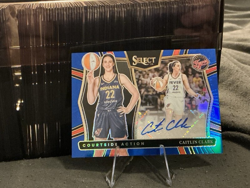 Panini 2025 WNBA Select Caitlin Clark Courtside Action Prizm Auto #CAS-CC