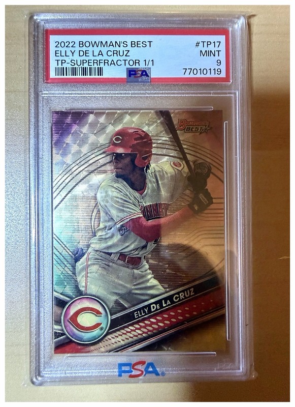 Elly De La Cruz 2022 Bowman’s Best Superfractor 1/1 PSA 9 Cincinnati Reds
