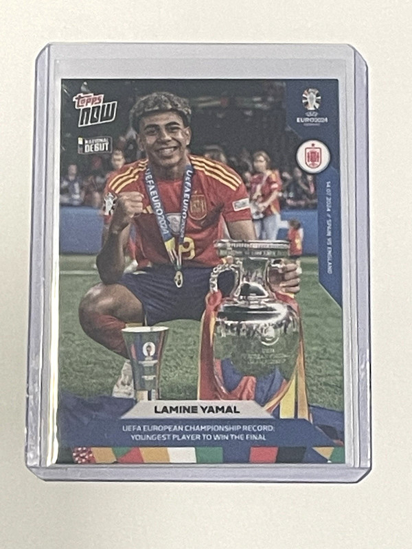 2024 Topps Now #66 UEFA Euro Lamine Yamal Spain Euro Scorer ROOKIE