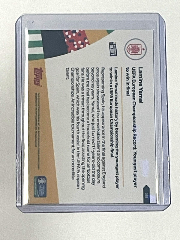 2024 Topps Now #66 UEFA Euro Lamine Yamal Spain Euro Scorer ROOKIE view 2