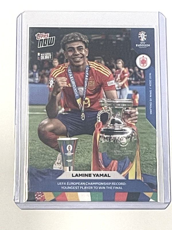2024 Topps Now #66 UEFA Euro Lamine Yamal Spain Euro Scorer ROOKIE