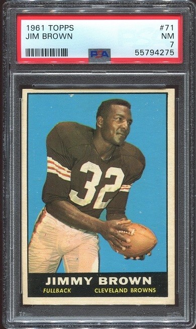 1961 Topps #71 Jim Brown PSA 7 Cleveland Browns HOF Syracuse University