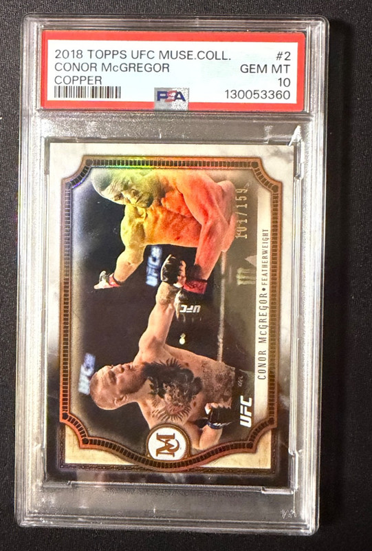 2018 Topps UFC Museum Collection Conor McGregor SP Copper /159 PSA 10 NATE DIAZ