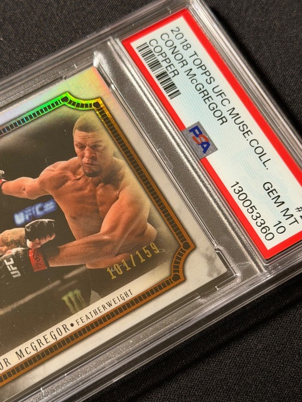 2018 Topps UFC Museum Collection Conor McGregor SP Copper /159 PSA 10 NATE DIAZ view 2