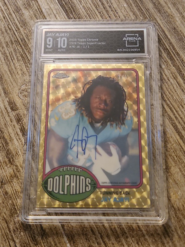 2015 TOPPS CHROME GOLD VINYL SUPERFRACTOR 1/1 ROOKIE AUTO JAY AJAYI 