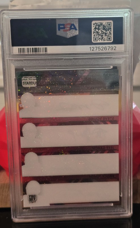 PSA 9 49ers Pro Set Quad Auto Card 1/3 view 2