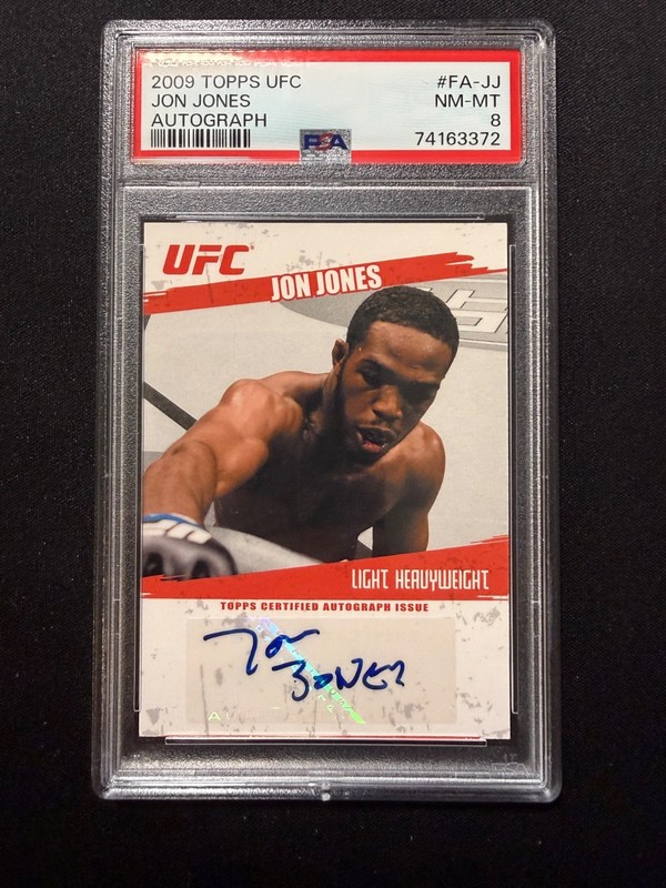 2009 Topps UFC JON JONES Auto RC Rookie PSA 8 #FA-JJ
