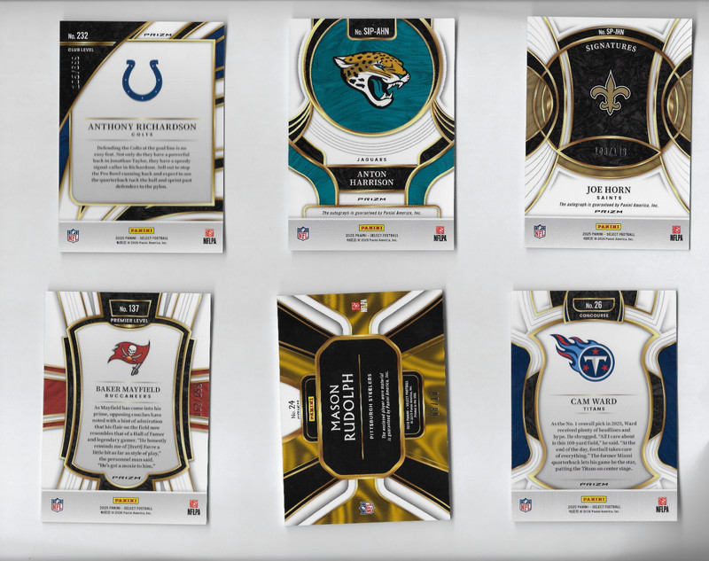 72 Card Select Football Lot AUTO PATCH RC Rookie Parallels # Inserts NFL view 2