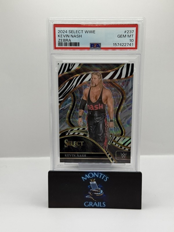 2024 Panini Select WWE - Kevin Nash Zebra Print #237 Case Hit SSP PSA 10 Pop 1