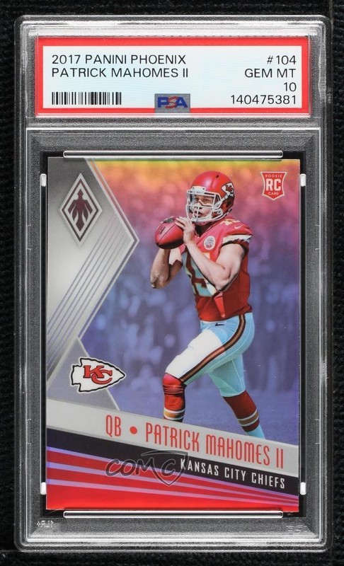 2017 Panini Phoenix Rookies Patrick Mahomes II #104 PSA 10 GEM MT Rookie RC