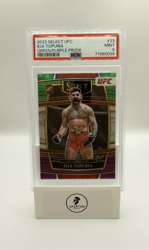 2022 Panini Select UFC Concourse Ilia Topuria #23 Green Purple Prizm PSA 9 🔥