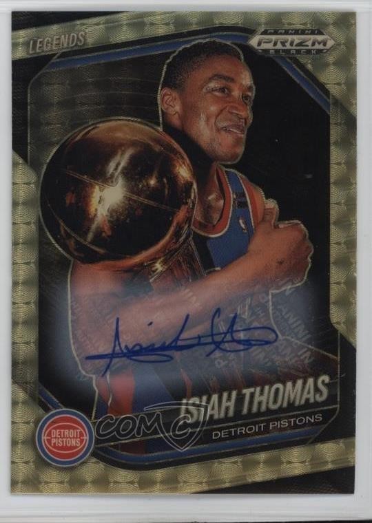 2024 Panini Prizm Black Legends FOTL Gold Vinyl 3/5 Isiah Thomas Auto HOF 1g40