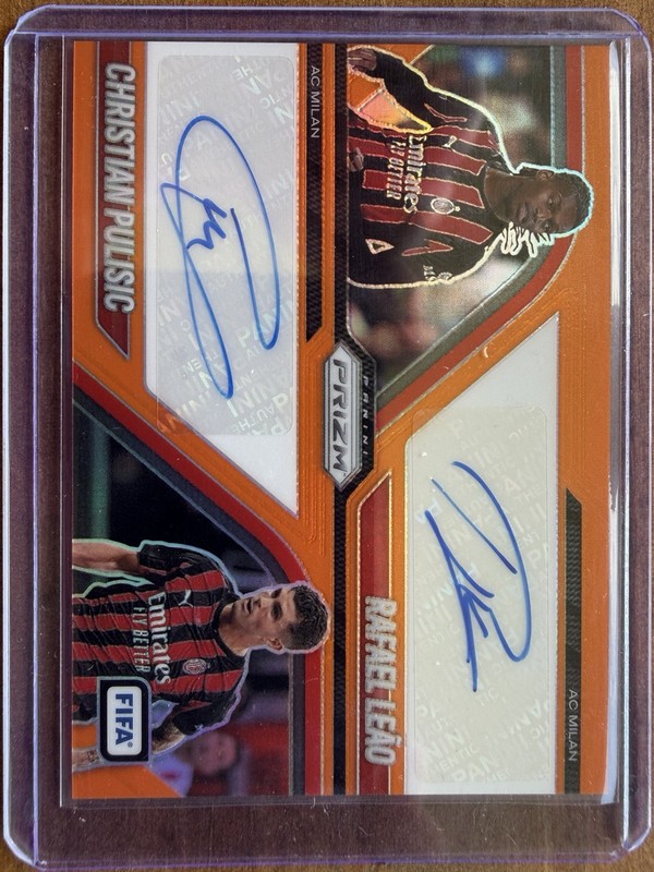 2025-26 Panini Prizm Christian Pulisic / Rafael Leao Dual Auto 4/4