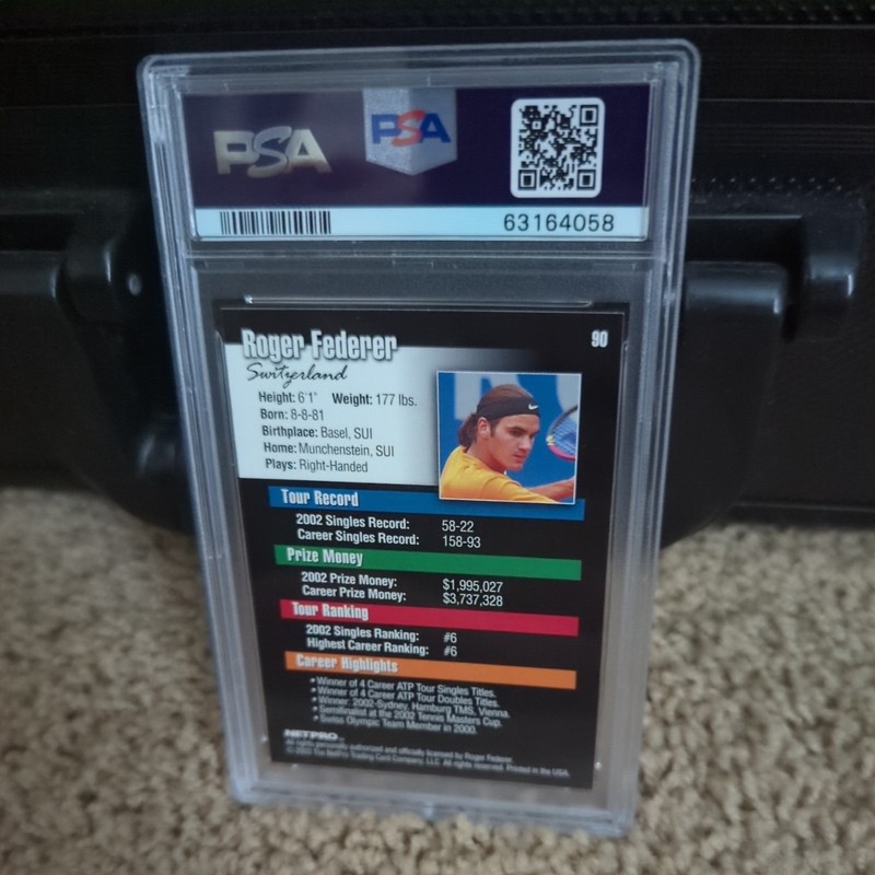2003 Netpro: # 90 Roger Federer PSA 10 GEM MINT view 2