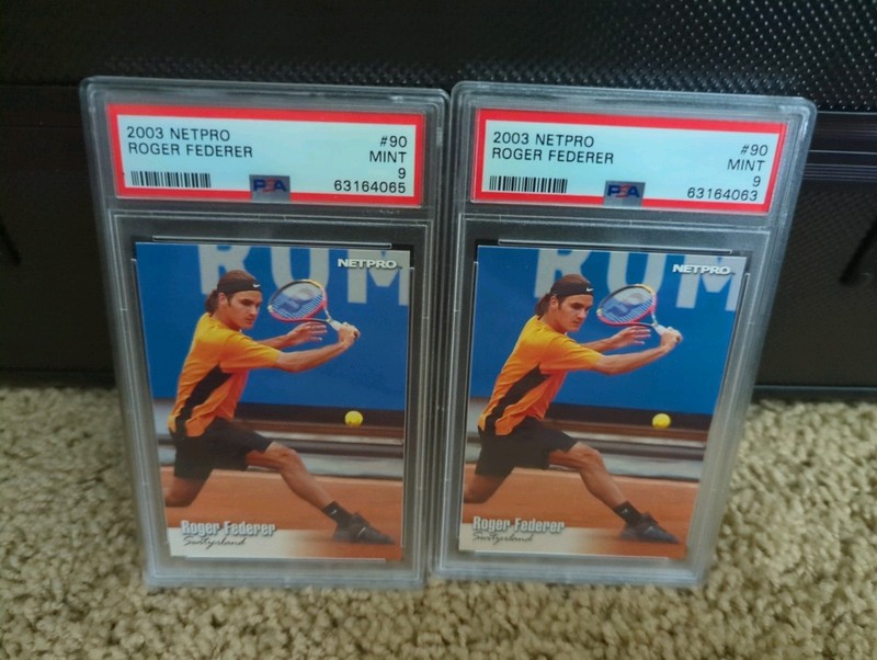2 x 2003 Netpro Roger Federer #90 PSA 9 Rookie RC